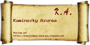 Kaminszky Azurea névjegykártya